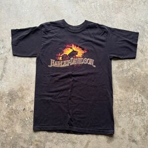 Harley Davidson Ft Lauderdale Florida T Shirt‎ Mens Large Black Graphic